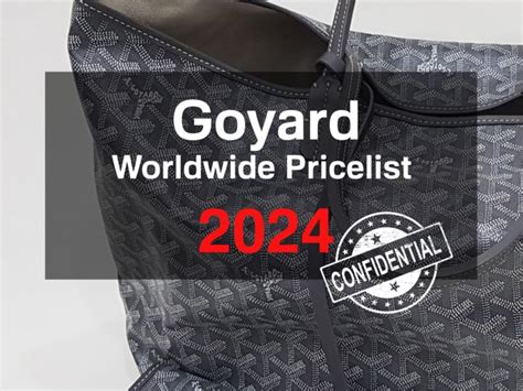 how much is a goyard bag in usd|Goyard price list 2024.